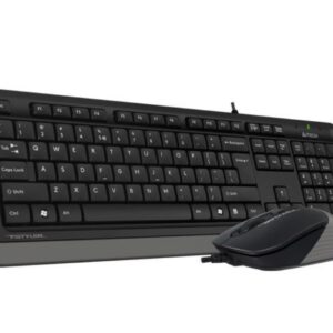A4 TECH F1010 FSTYLER USB US siva tastatura + USB sivi miš