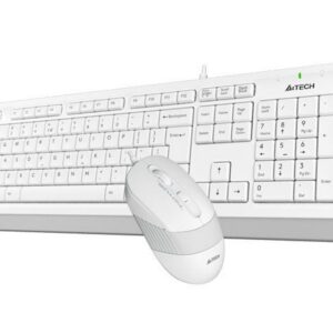 A4 TECH F1010 FSTYLER USB US bela tastatura + USB beli miš