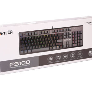 A4 TECH FS100 FSTYLER USB Neon Backlit US crna tastatura